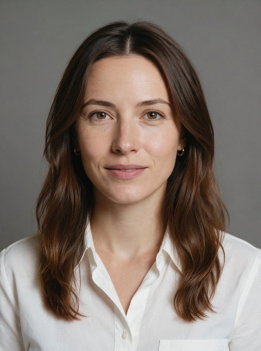 Long wavy hair well below the shoulders