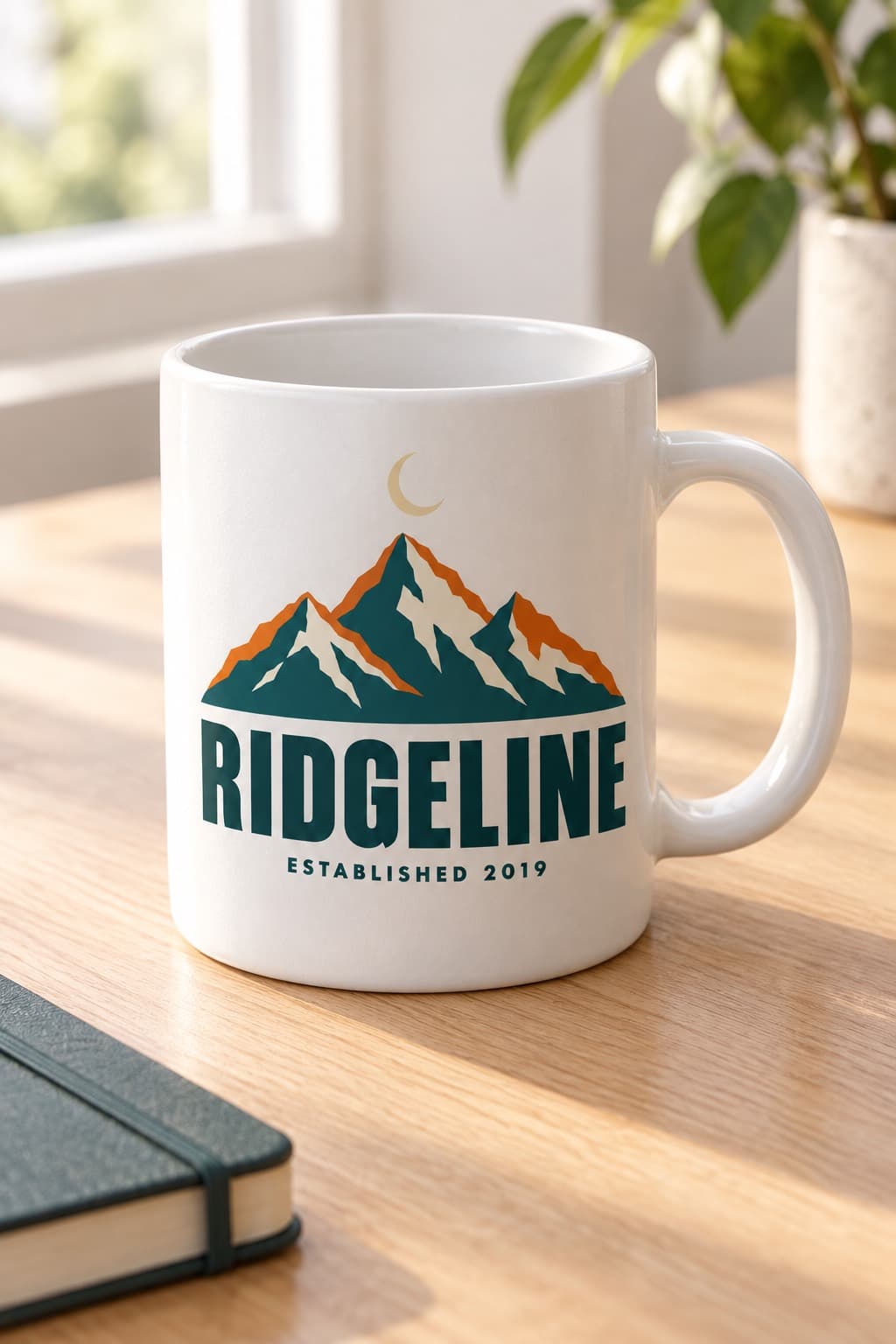 Le même visuel sur un mug en céramique blanche