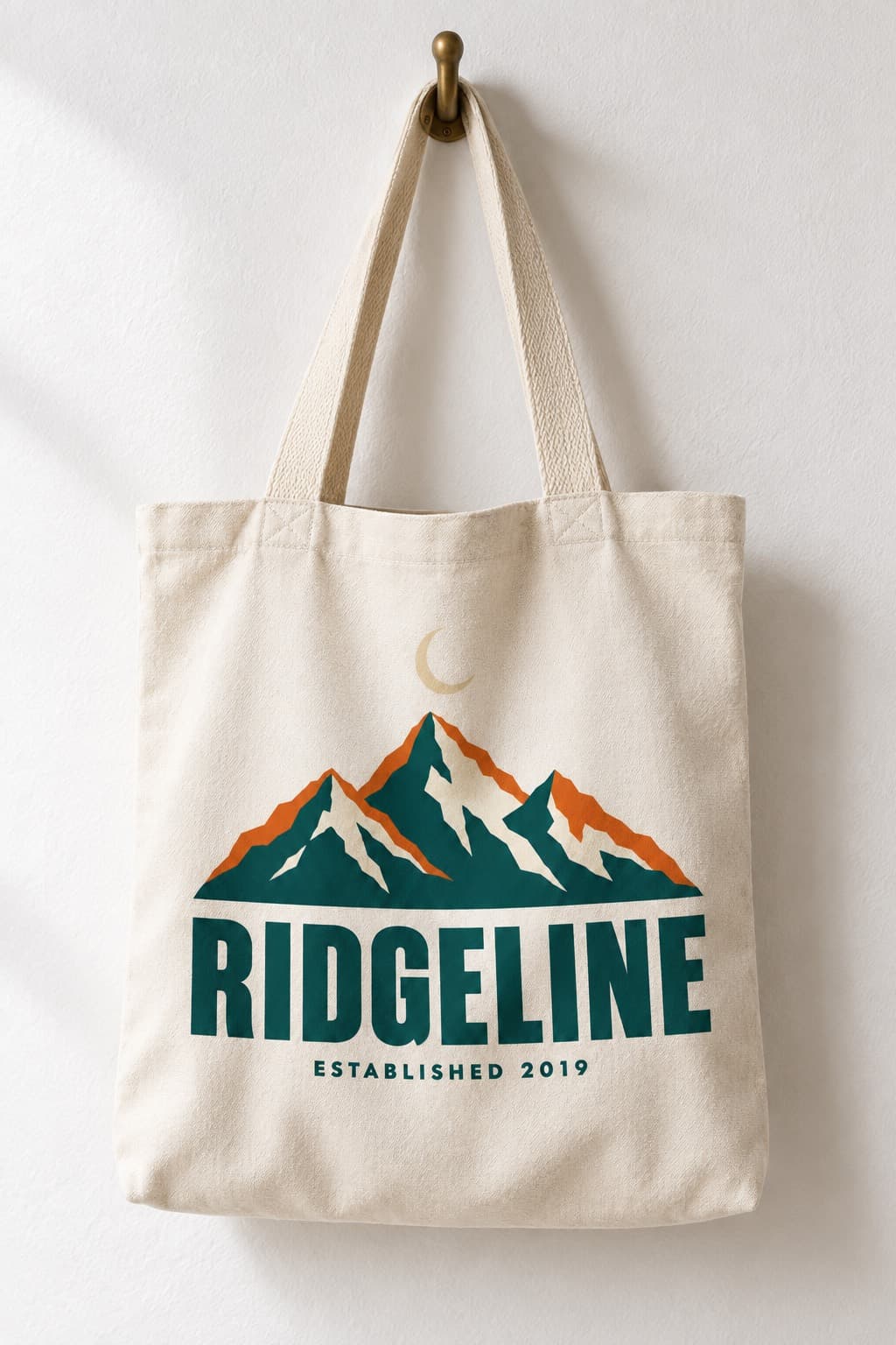 Le même visuel sur un tote bag en toile crème