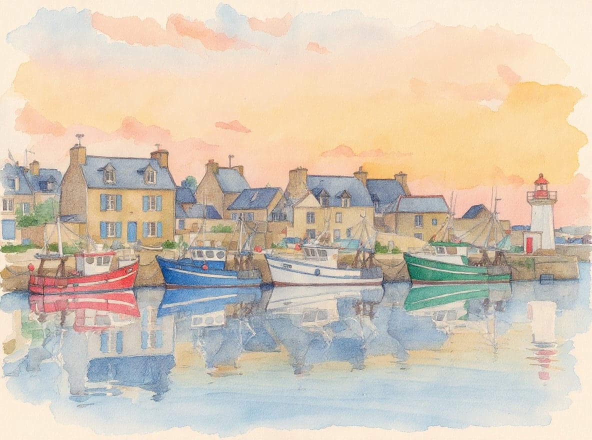 En aquarelle sur papier texturé, lavis transparents