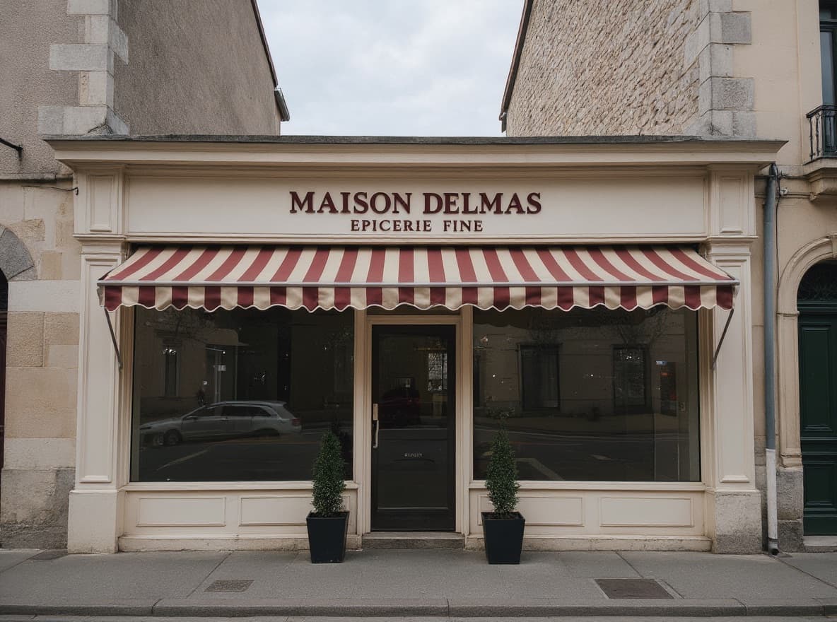 Devanture bistrot en crème craie